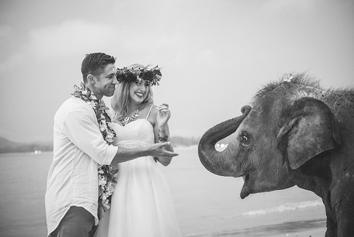 Beautiful Thailand Elopement with the Cutest Baby Elephant and traditional ceremony by Wedding Boutique Phuket