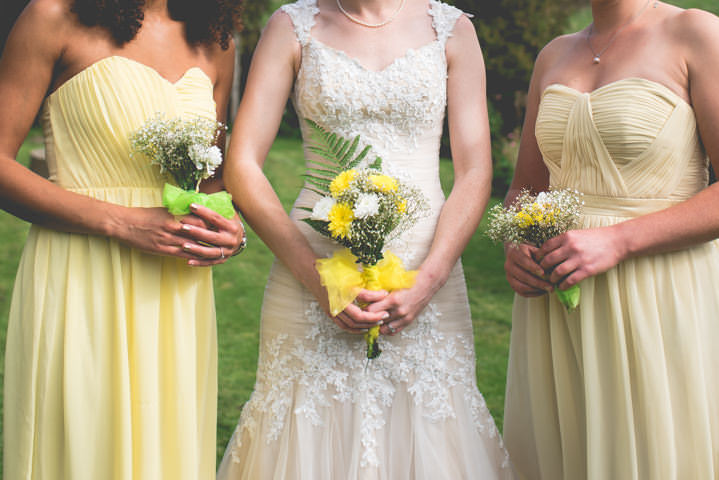 Weekend Long Outdoor DIY Derbyshire Wedding by Toast Photography with a rustic green and yellow colour scheme.