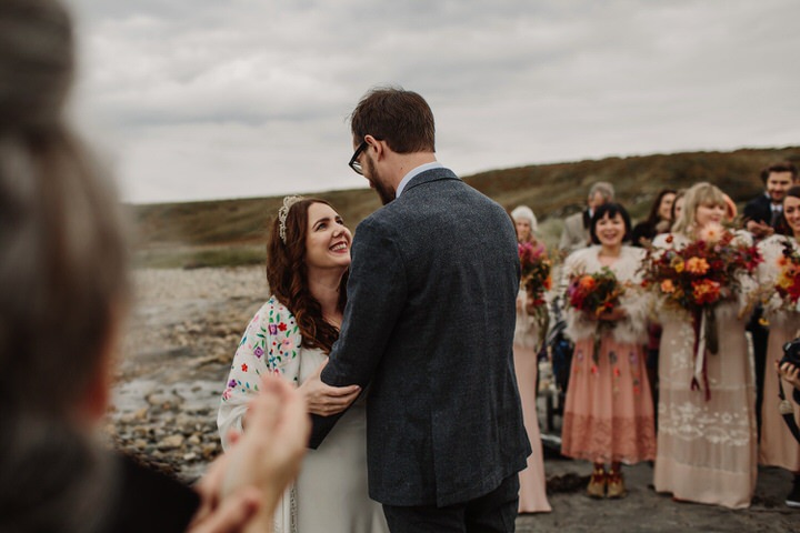 Ruth And David S Handmade Autumnal Scottish Beach Wedding By The