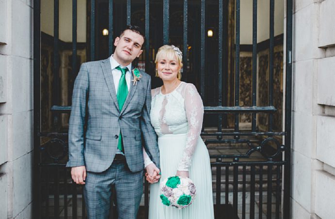 'Informal Vintage' Emerald Green Music Themed Wedding by Rachel Joyce Photography