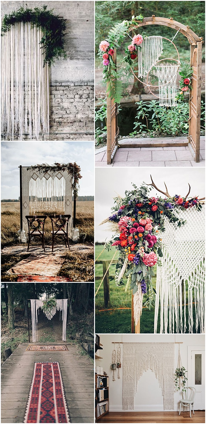 Ideas and Inspiration for your Boho Macramé Theme Wedding