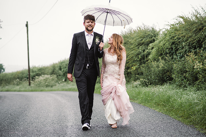 Sophie and Michael’s ‘Rebel Fairy meets Wannabe Rockstar’ Barn Wedding by Amy Taylor