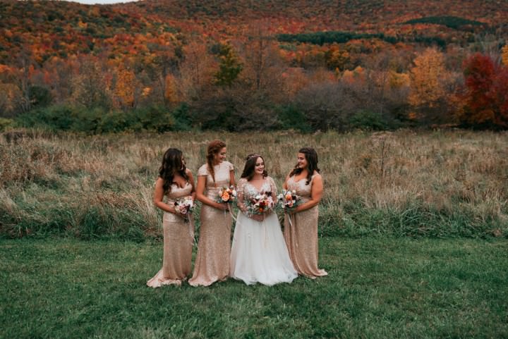 Rose Gold New York Barn Wedding by Rick Messina Photography