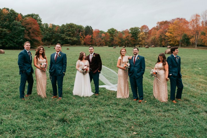 Rose Gold New York Barn Wedding by Rick Messina Photography