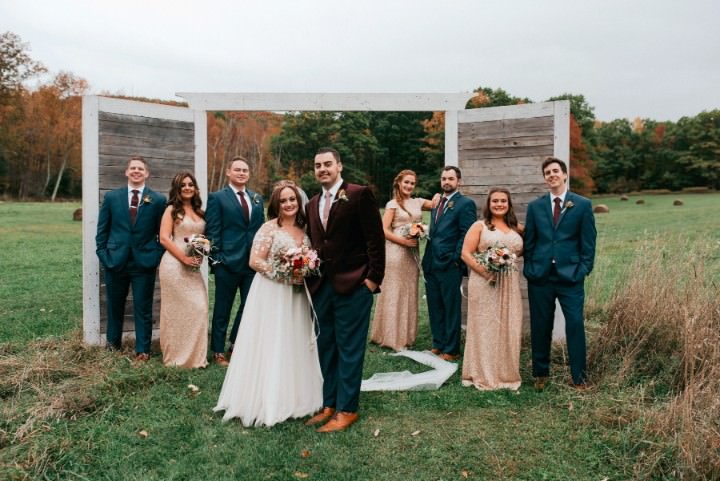 Rose Gold New York Barn Wedding by Rick Messina Photography