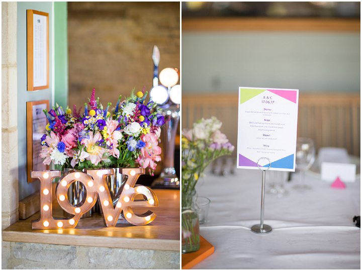 Bright, Multi-coloured and Geometric Barn Wedding in Gloucestershire by Courtney Louise