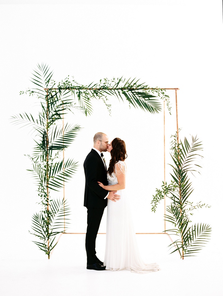 'Minimalist Neon Jungle' Toronto Wedding with an Anna Campbell Gown by Leo Patrone