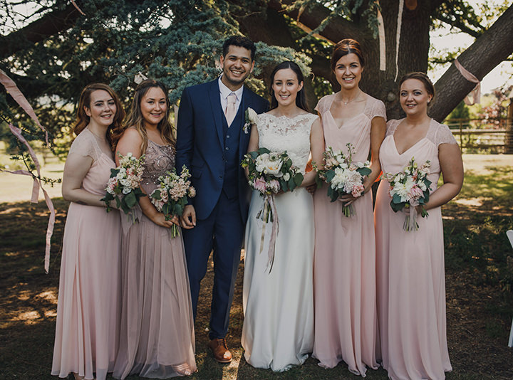 Blush and Peach Glamorous Country Cheshire Garden Wedding by Mark Tattersall