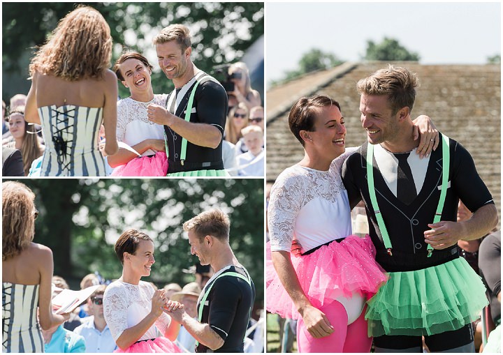 Chris and Charlotte's 'Don't Tell The Bride' Giant Inflatable Obstacle Course Meets Stylish 1920's Wedding by Joanna Cleeve