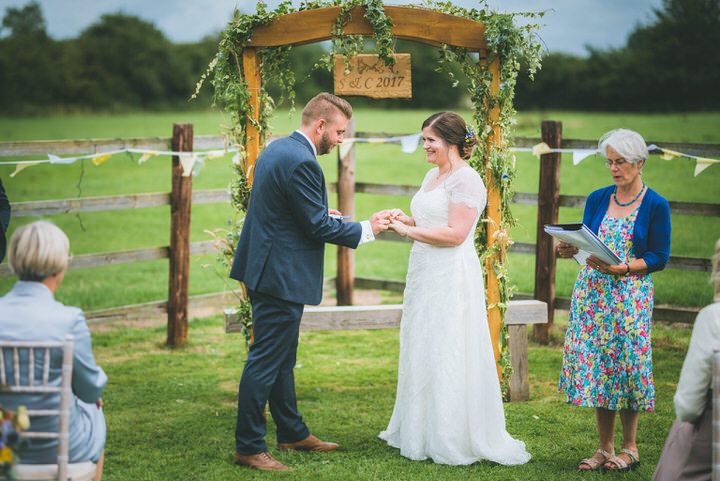 Hessian and Gingham Gloucestershire Barn Wedding by Lewis Fackrell