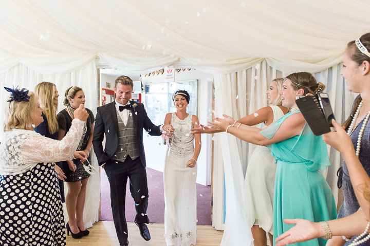 Chris and Charlotte's 'Don't Tell The Bride' Giant Inflatable Obstacle Course Meets Stylish 1920's Wedding by Joanna Cleeve