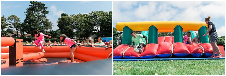 Chris and Charlotte's 'Don't Tell The Bride' Giant Inflatable Obstacle Course Meets Stylish 1920's Wedding by Joanna Cleeve