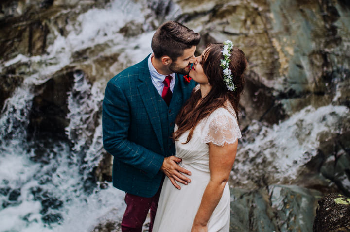 Danielle and Mike's Rainy Boho Festival Themed Wedding in The Lake District by Clara Cooper Photography