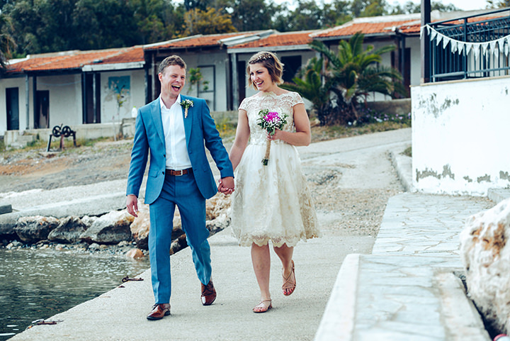 Lucy and Benjamin's Intimate Blue and Gold Cyprus Wedding by Dearly Beloved and Dom Moore