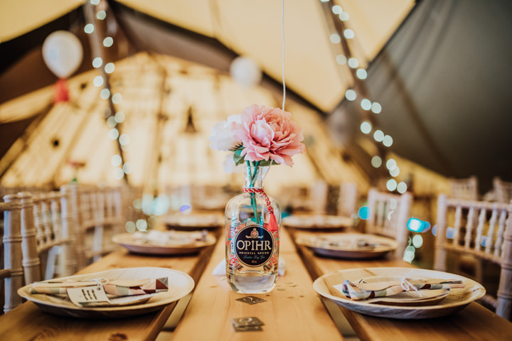 Danielle and Mike's Rainy Boho Festival Themed Wedding in The Lake District by Clara Cooper Photography