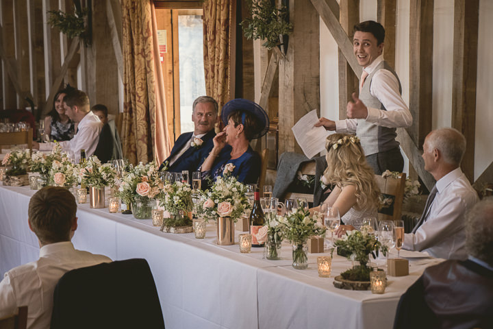 Nicola and Ryan's Pretty Peach and Copper Surrey Barn Wedding by Mr Sleeve Photography