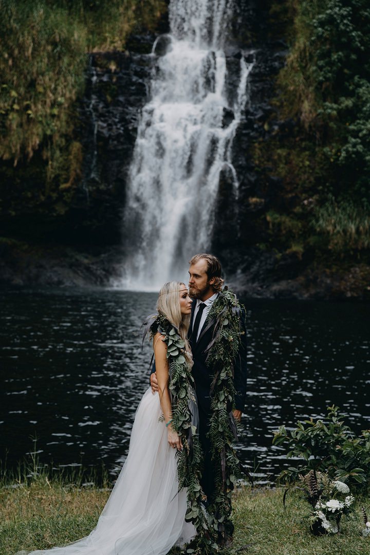 Wild Free and Adventurous Moody Waterfall Wedding Inspiration Boho Wedding Blog