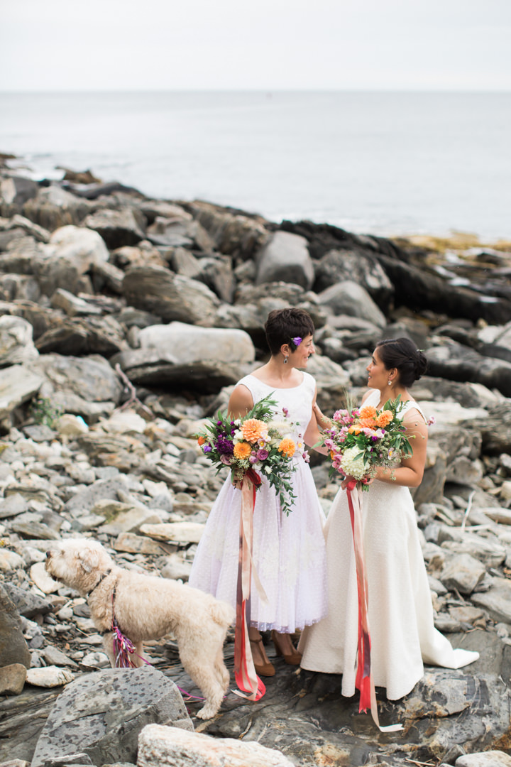 Nina and Margaret's 'Farmer’s Market Chic' Flower Filled Wedding in Main by Emily Elizabeth Events