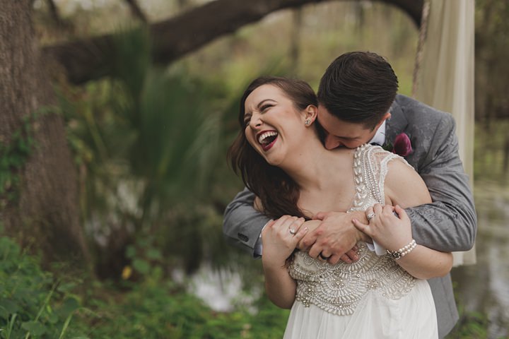 Abby and Aaron's 'Vintage Glam' Outdoor Rainy Florida Wedding by Stacy Paul Photography