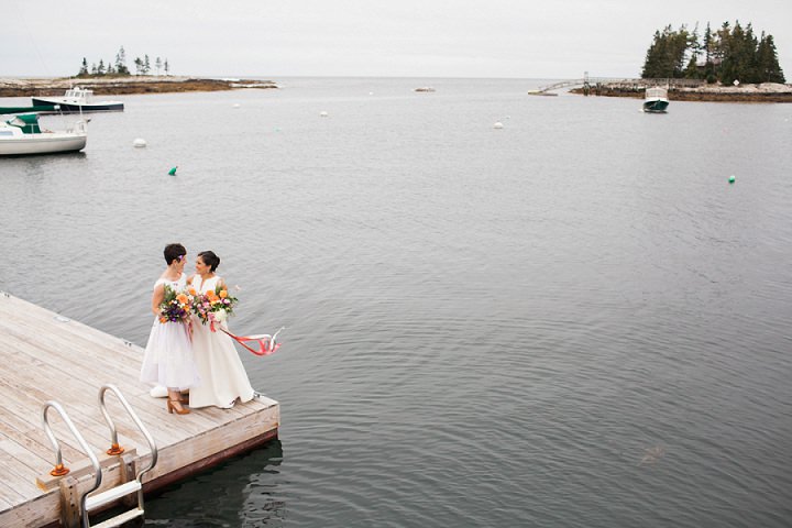 Nina and Margaret's 'Farmer’s Market Chic' Flower Filled Wedding in Main by Emily Elizabeth Events