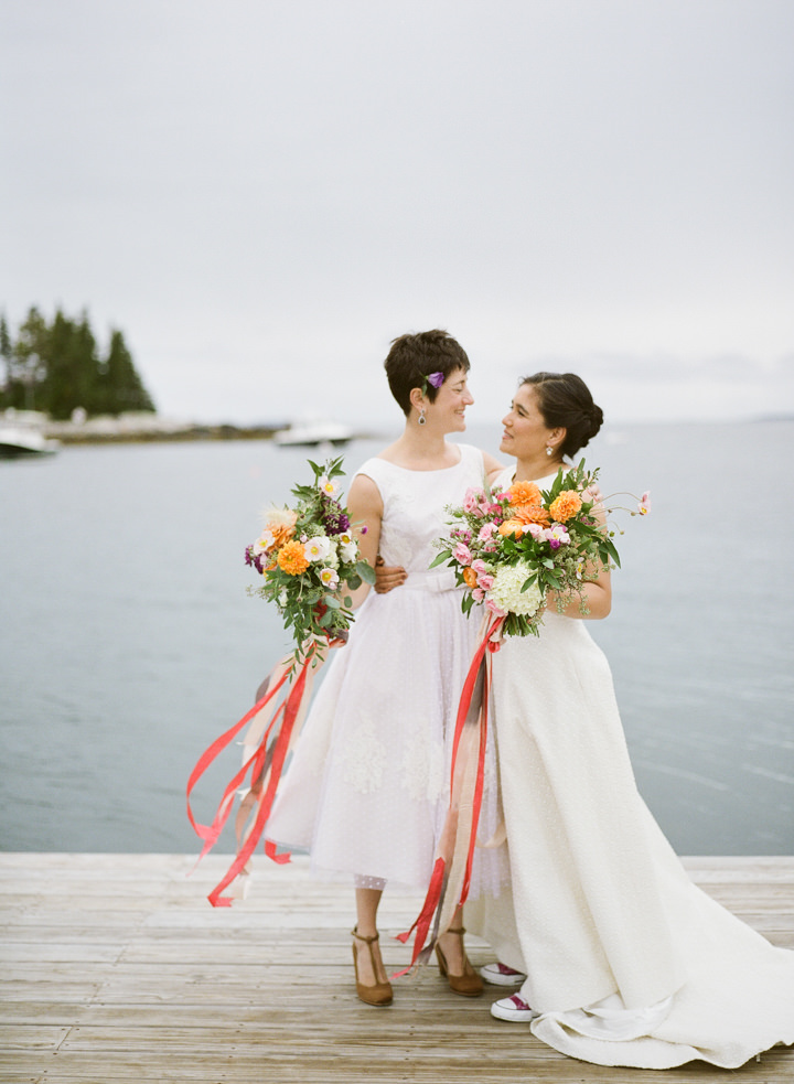 Nina and Margaret's 'Farmer’s Market Chic' Flower Filled Wedding in Main by Emily Elizabeth Events