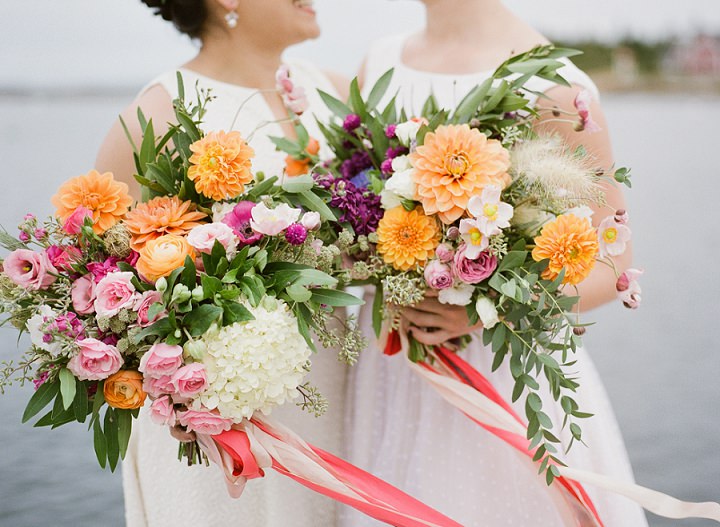 Nina and Margaret's 'Farmer’s Market Chic' Flower Filled Wedding in Main by Emily Elizabeth Events