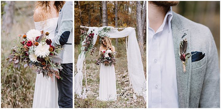 Laid Back and Intimate Autumnal Boho Forest Elopement Inspiration
