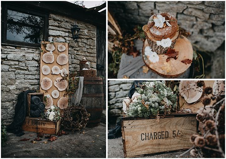 Hidden Rustic Woodland Barn Winter Wedding Inspiration