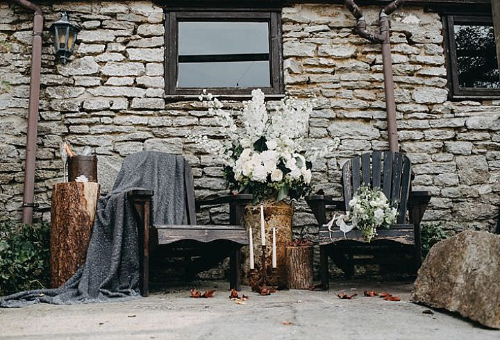 Hidden Rustic Woodland Barn Winter Wedding Inspiration