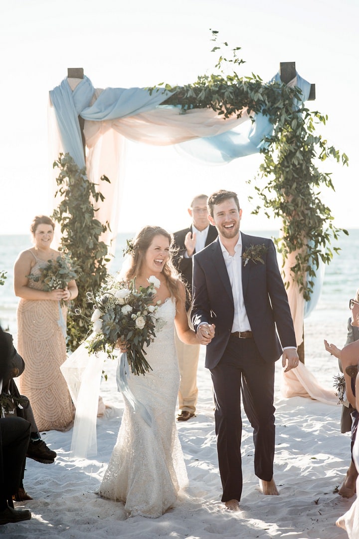 Cassie and Sebastian's Casual Boho Beach Wedding in Florida by Katelyn Prisco Photography