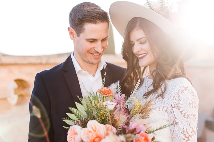 Colourful Bohemian Desert Vibes Elopement Inspiration