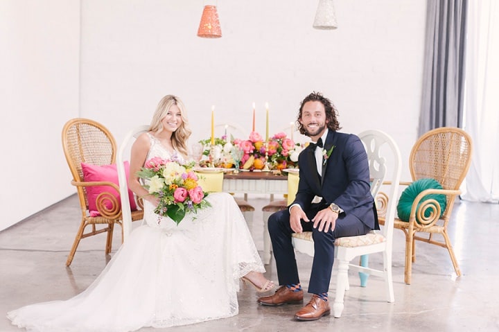 Jaclyn and Philip’s Tropical Boho-Glam Downtown Las Vegas Elopement