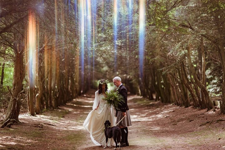 Ally and Dave’s Woodland Pagan Wedding in the Scottish Borders by Mark Timm