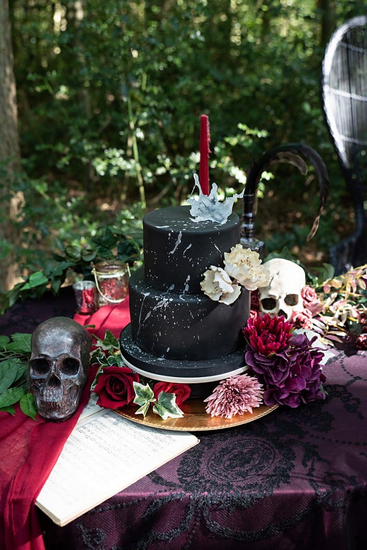 Feathers And Skulls Gothic Wedding Inspiration For A