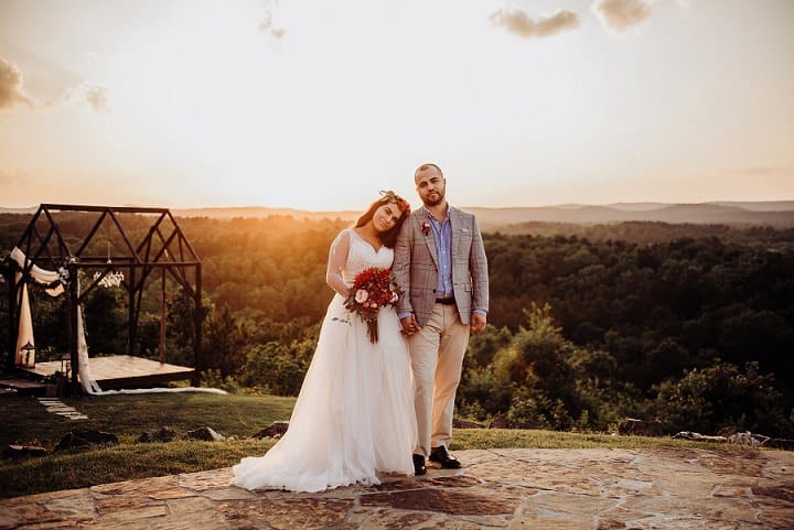 Brianna and Taylor’s Intimate Outdoor Boho Inspired Wedding by Kylie Farmer