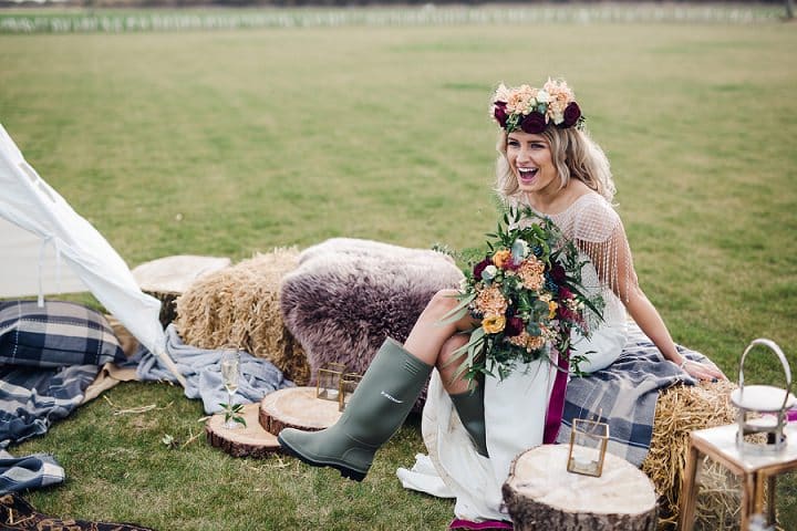 Rustic Barn Wedding Inspiration With a Glam Boho Twist