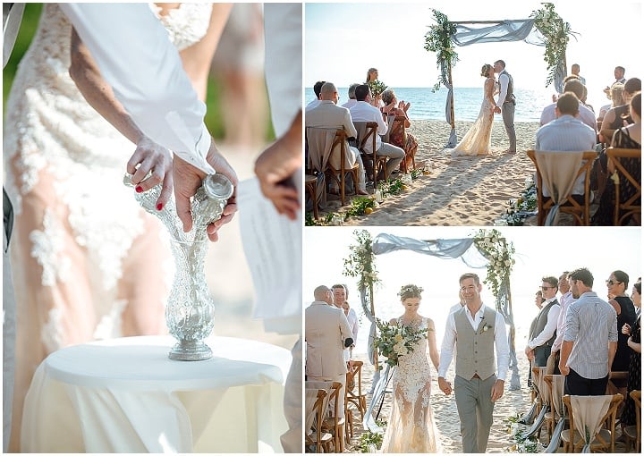 Emeline and Paul s Beautiful Boho Luxe Beach Wedding  in 