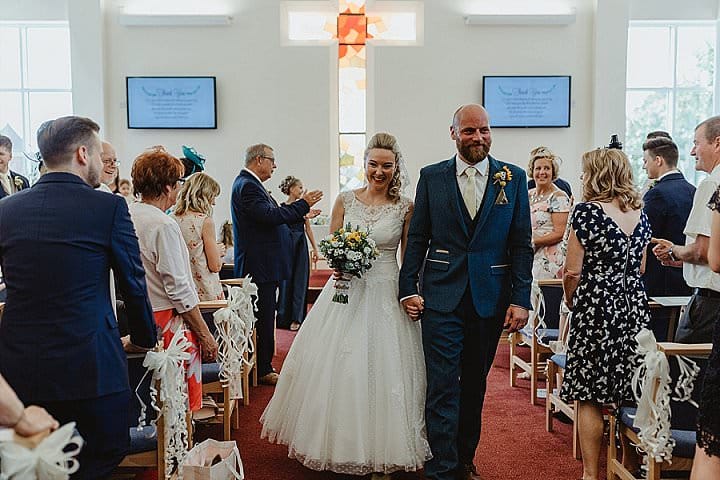 Helen and Paul's Homepsun Yellow and Blue Summer Wedding in West Yorkshire by Stevie Jay