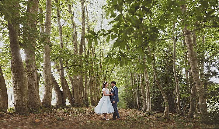 Elizabeth and Jack’s ‘Glastonbury meets Downton Abbey’ Woodland Wedding at Home by SashaWeddings