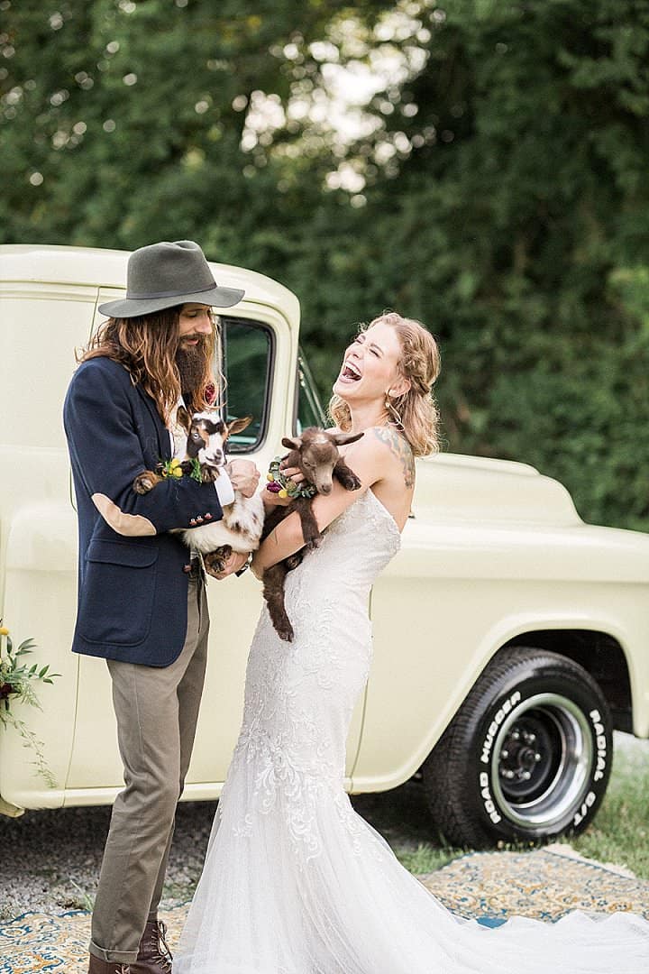 ‘A Bridal Adventure’ Travel Themed Wedding Inspiration Complete with a Couple of Goats