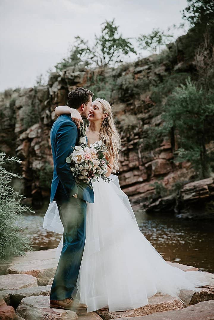 Meaghan and Jon’s Rustic Mountain River Wedding in Colorado by Ashley Tiedgen Photography