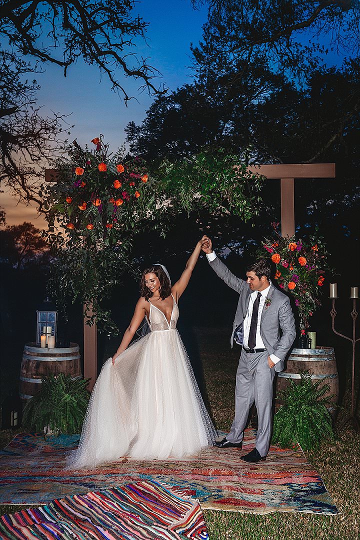 Lauren and Garret’s Surprise Boho Texas Wedding by Tabatha O’Brien Photography