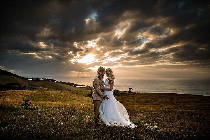 New Zealand Clifftop Sunset Wedding Inspiration