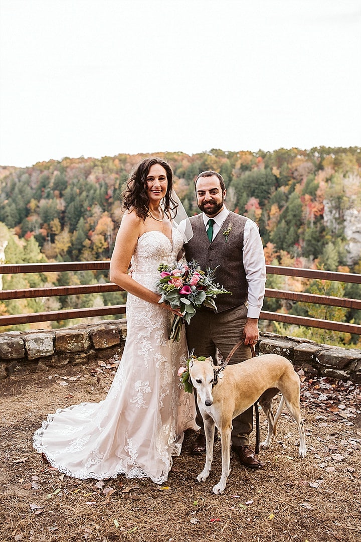 Bridget and Alex’s Colourful Autumn Cabin Wedding In The Tennessee Mountains by OkCrowe Photography