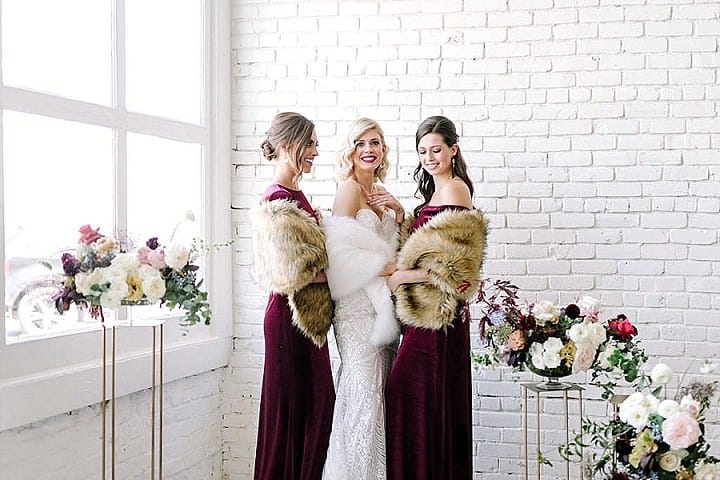 Faux fur shrugs for bridesmaids sales