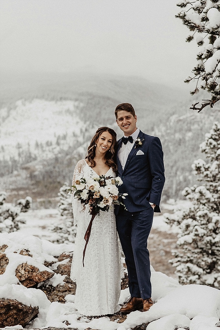 Jessie and Tom’s Modern and Romantic Snowy Colorado Mountain Wedding by We Are Matt + Jess