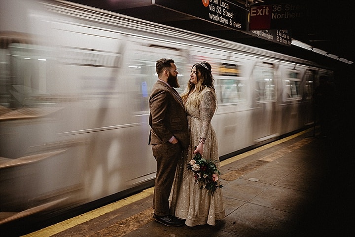 Briana and Sean’s Super Stylish with a Rock and Roll Edge Brooklyn Loft Wedding by Nicole Nero