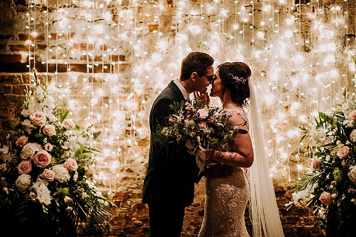 Annie and James ‘Rustic Charm’ York Barn Wedding with Fairy Lights and Vintage Accents by M and G Photographic