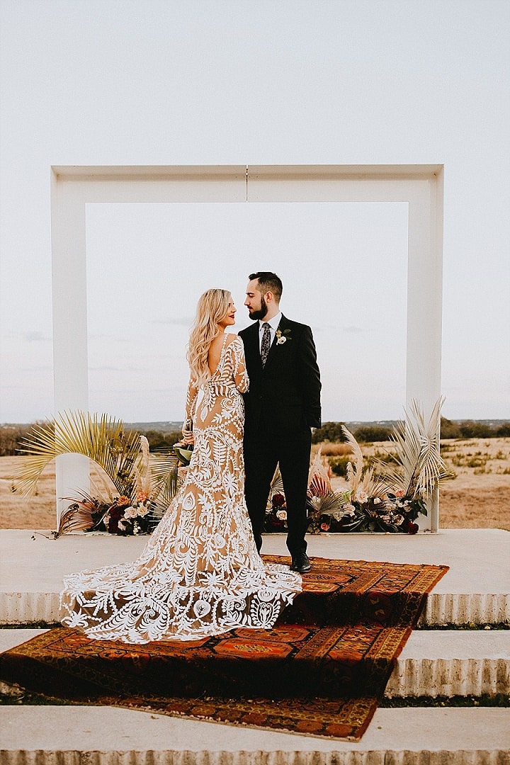 Taylor and Derek’s Vintage Boho Meets Palm Springs Wedding in Texas by EPOCH CO+ Events and Century Tree Productions