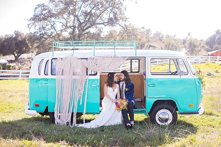 ‘Bright Boho’ Beatles Inspired Wedding Inspiration with the Cutest Alpaca